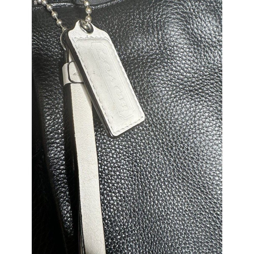 COACH Park Black Pebbled Leather North South Tote Bag Zip Large F23662 - Picture 5 of 6